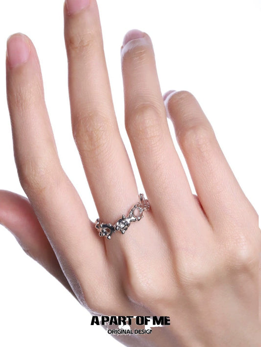 Life Hollow Silver Ring