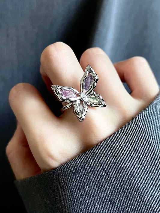 "Unicorn Butterfly" Zircon Ring