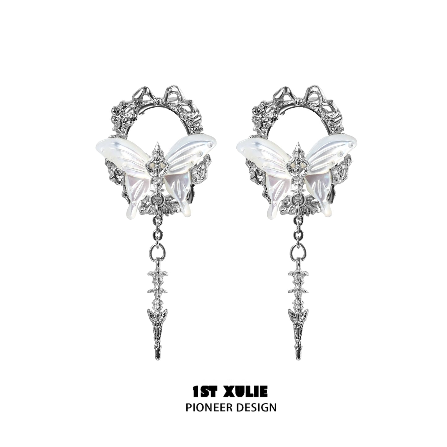 Cyber Tassel Butterfly Earrings