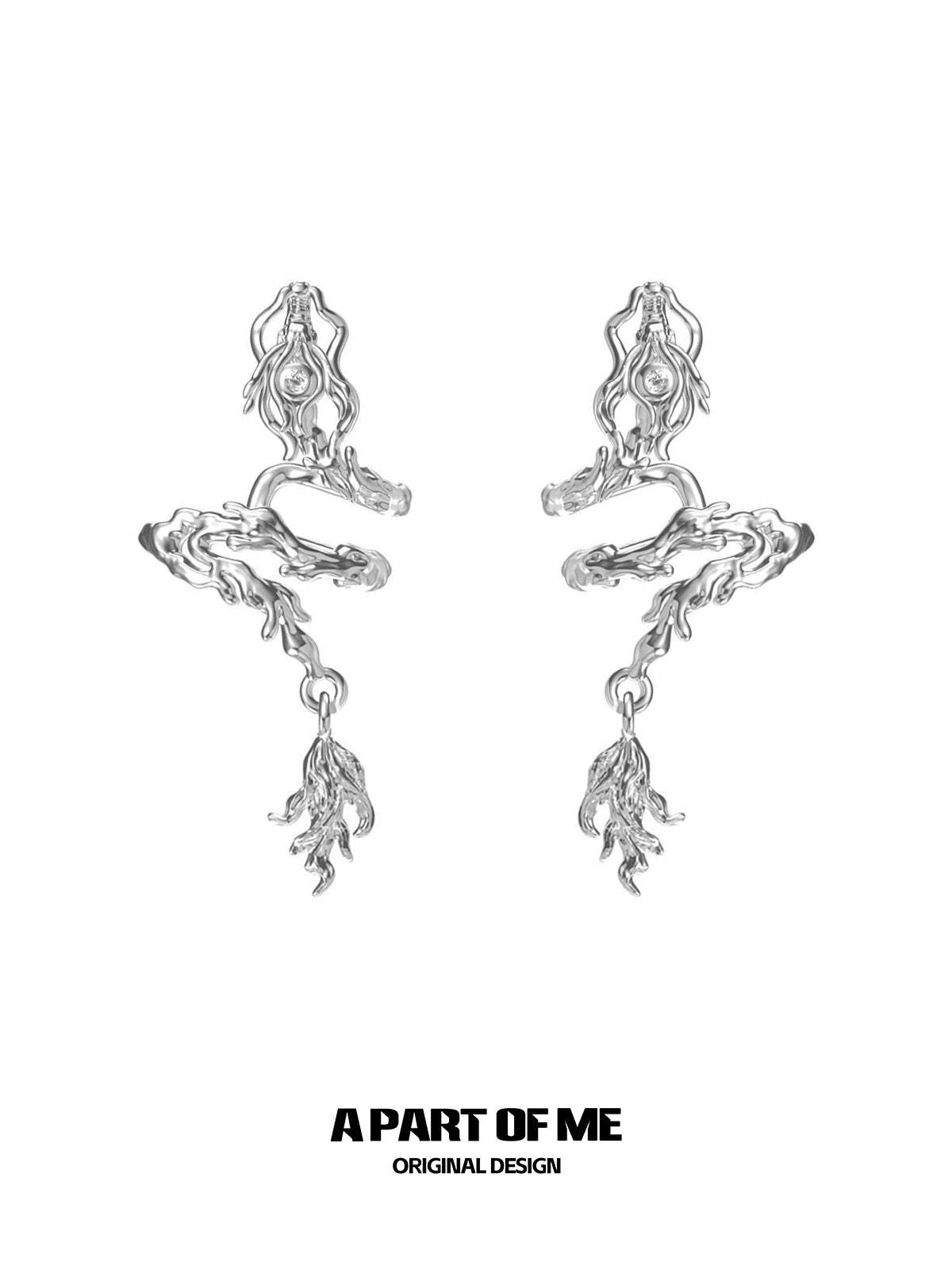 Graceful Dragon Tail Ear Clips