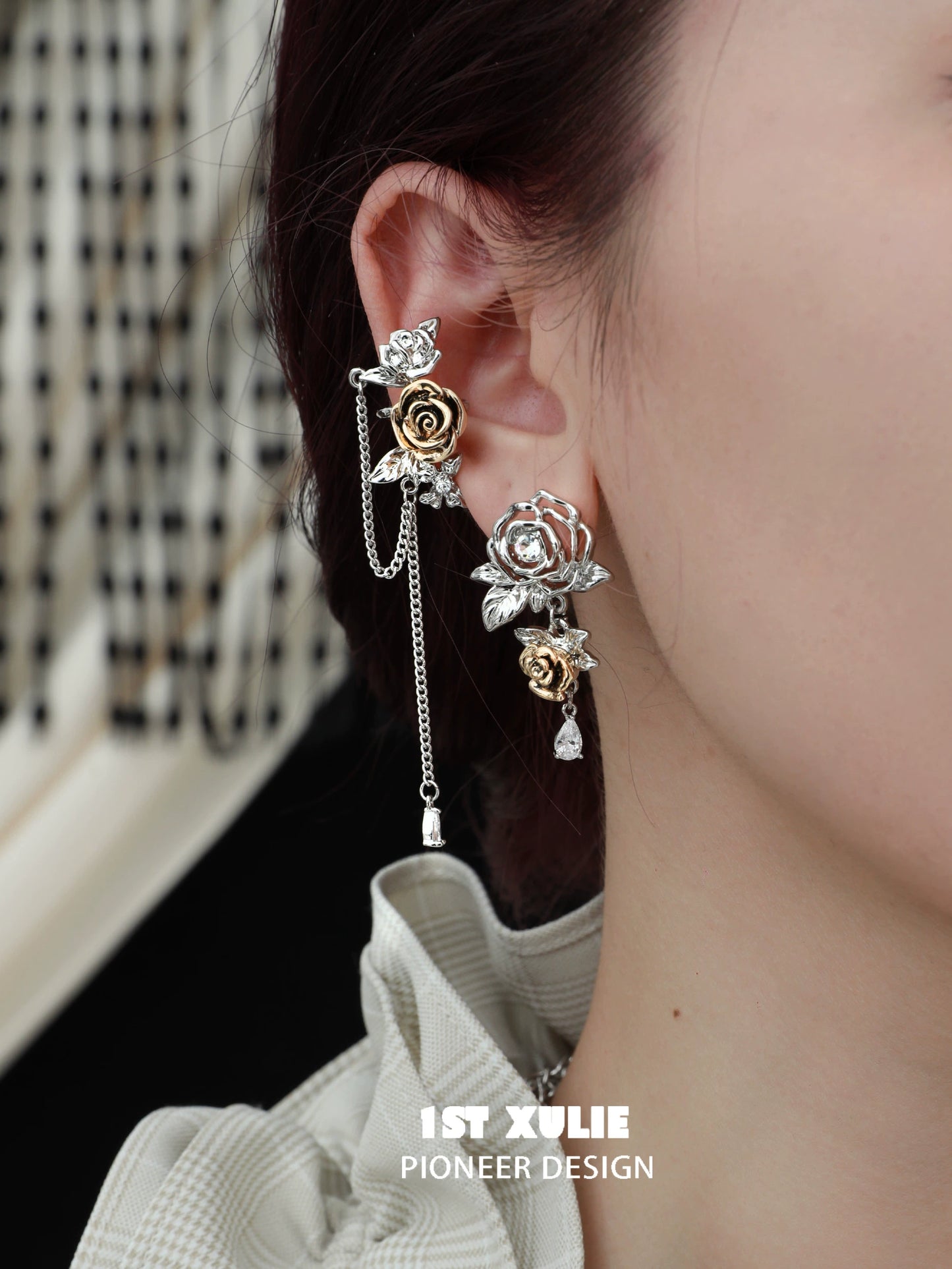 Twilight Rose Punk Earrings