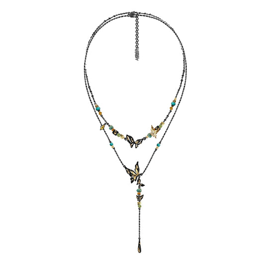 Butterfly Dance Beaded Necklace