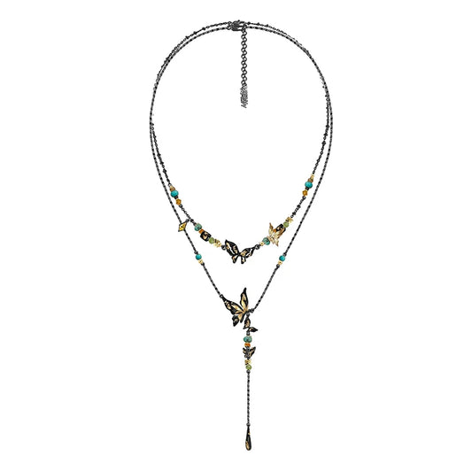 Butterfly Dance Beaded Necklace