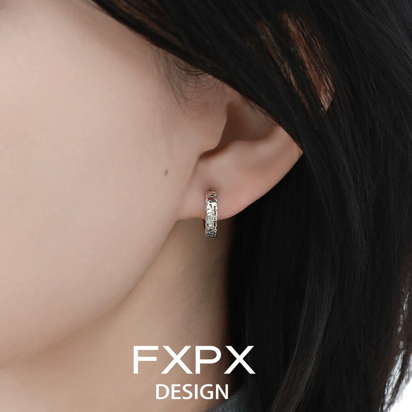Chinese Simple Pixiu Hoop Earrings