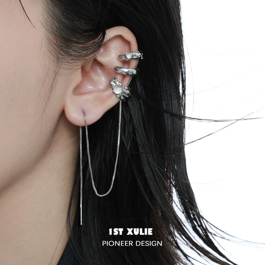 Celestial Moonlit Agate Ear Clip