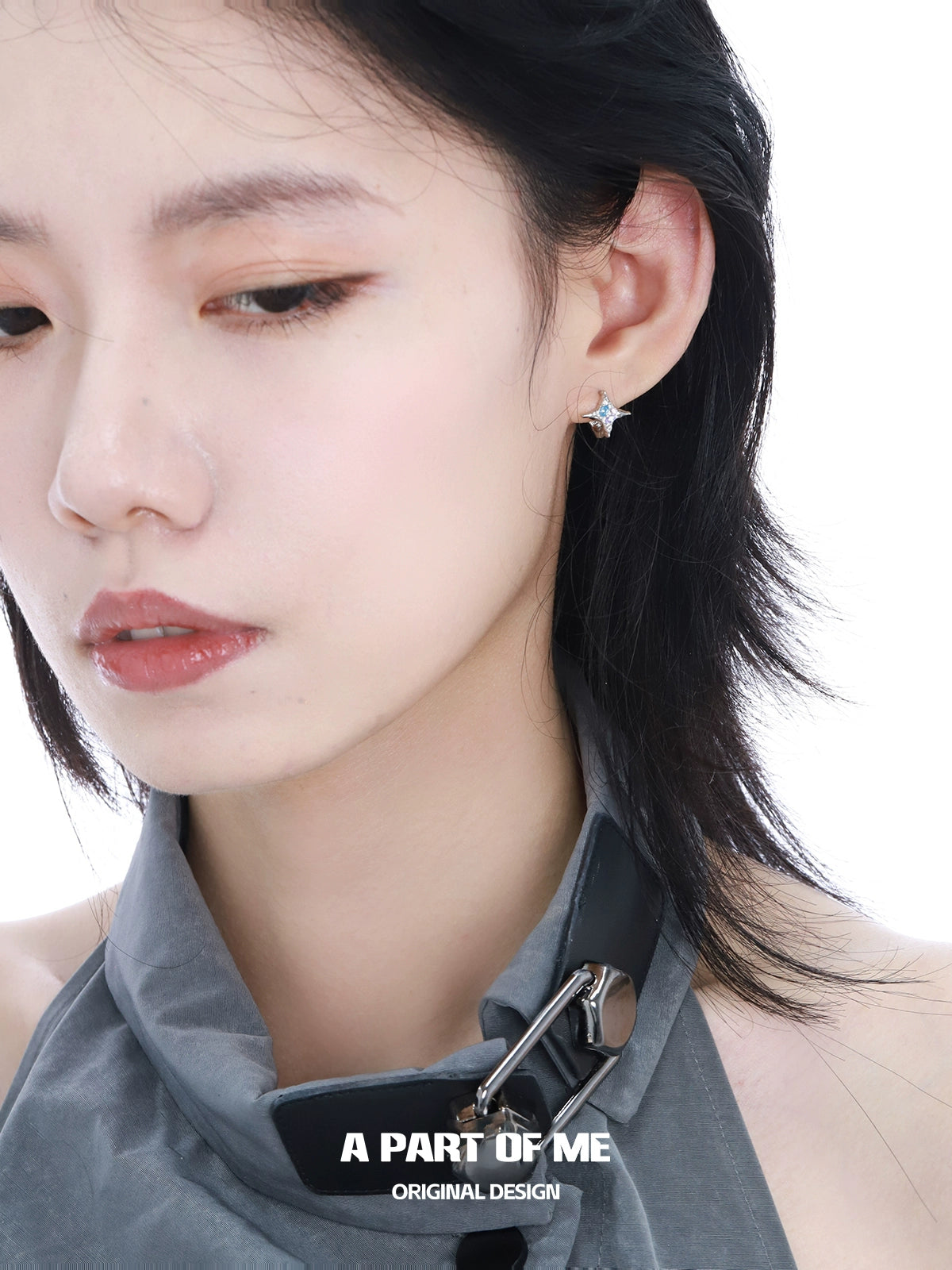 Rainbow Zircon Star Stud Earrings