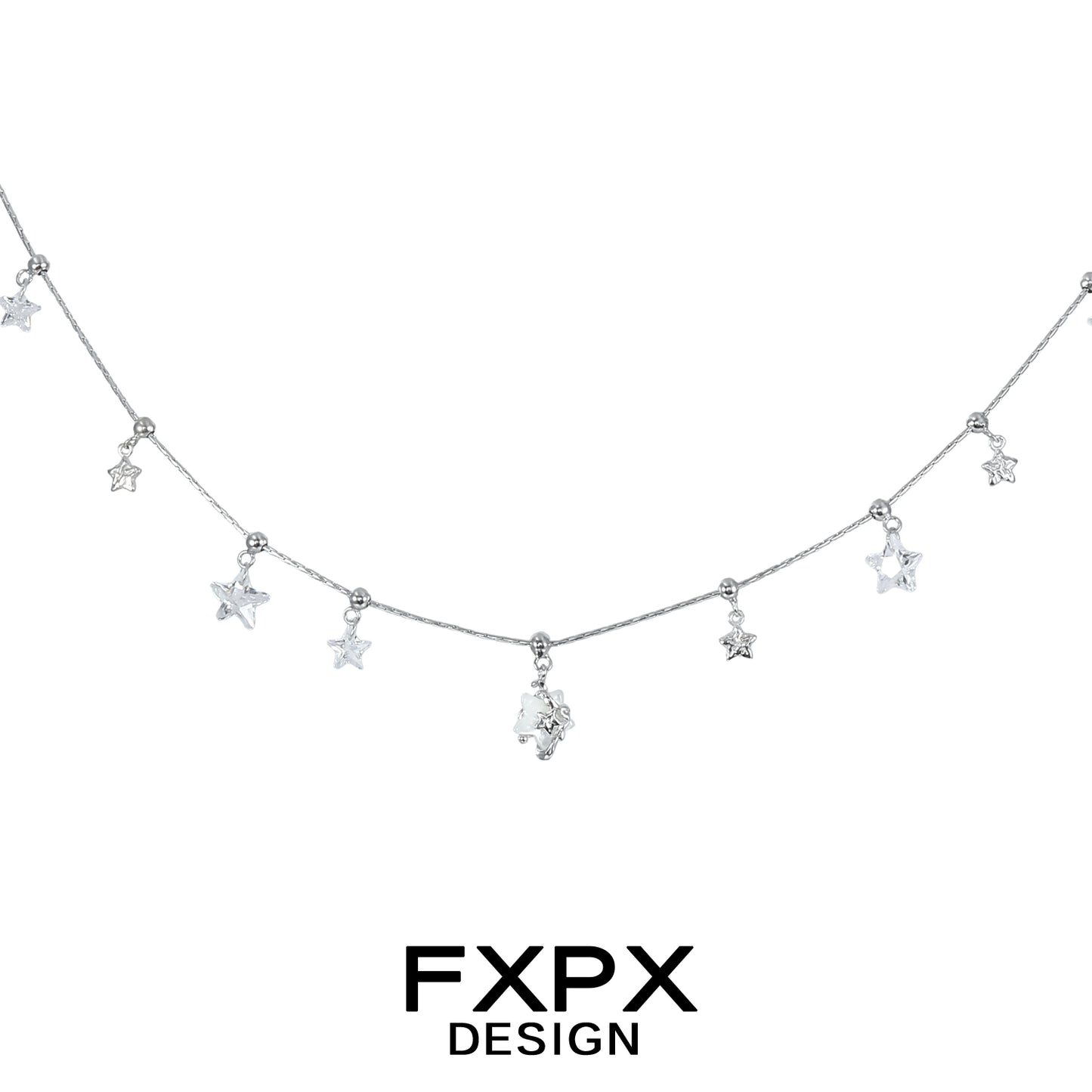 Cosmic Beauty Stars Silver Necklace