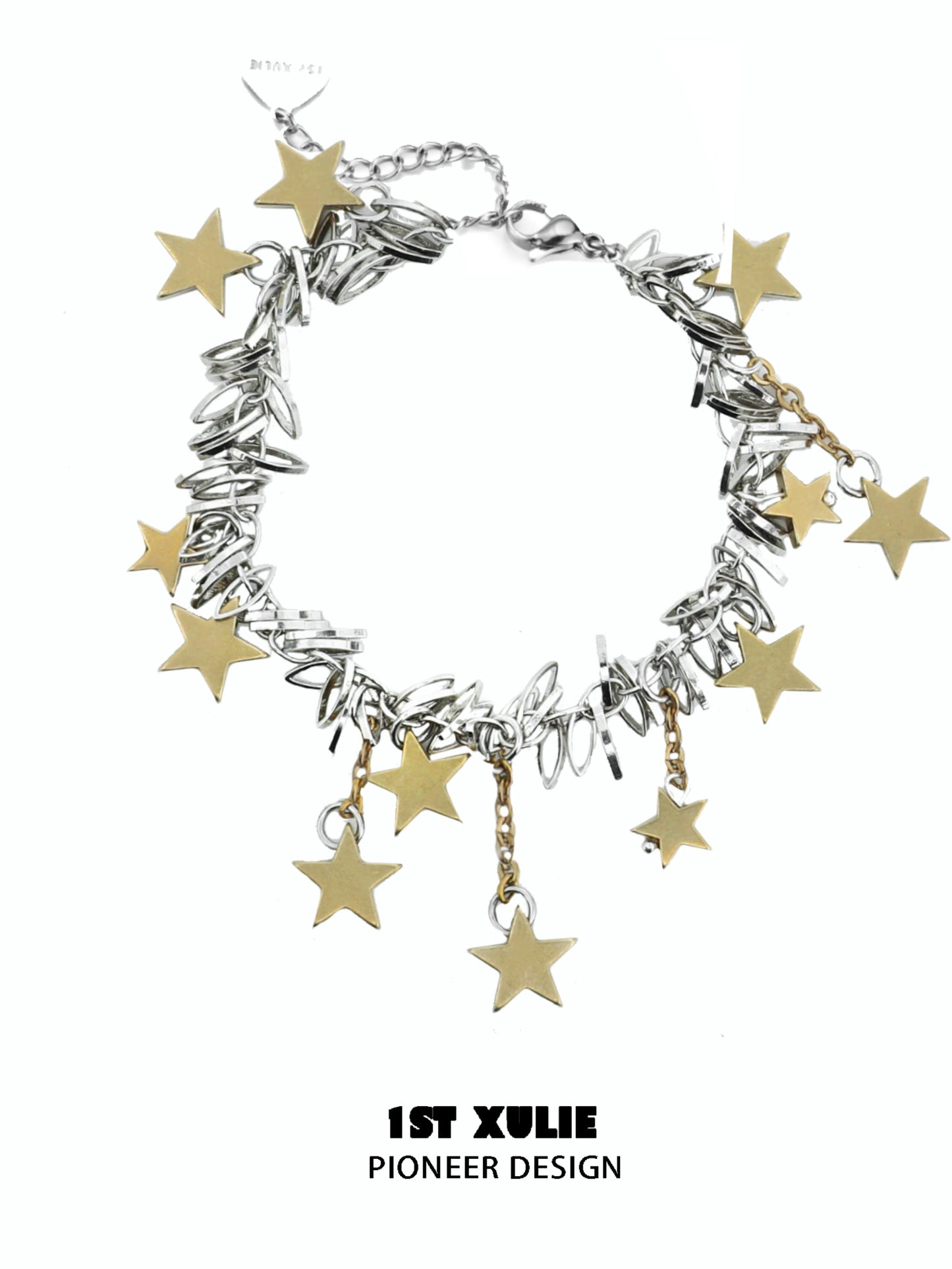 Vintage Star Tassel Silver Bracelet