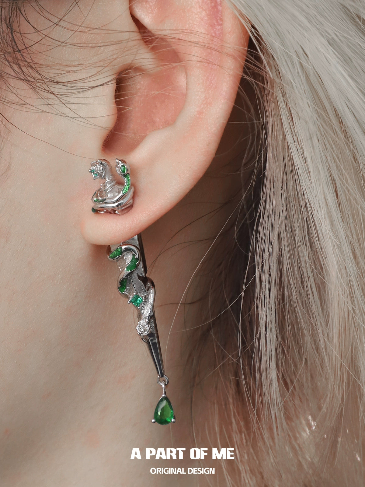 Slytherin Sword Stud Earrings