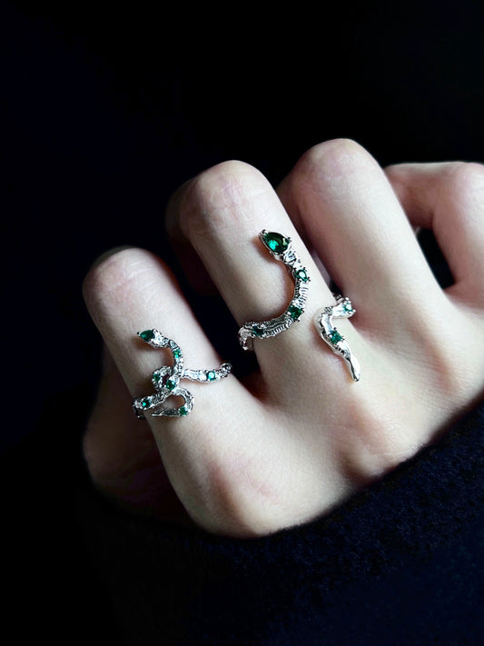 "Slytherin Snake" Wrap Ring
