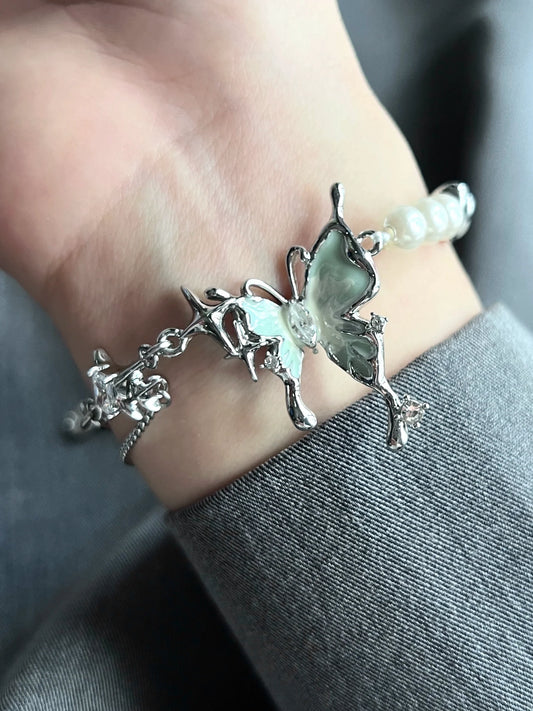 "Green Butterfly" Zircon Bracelet