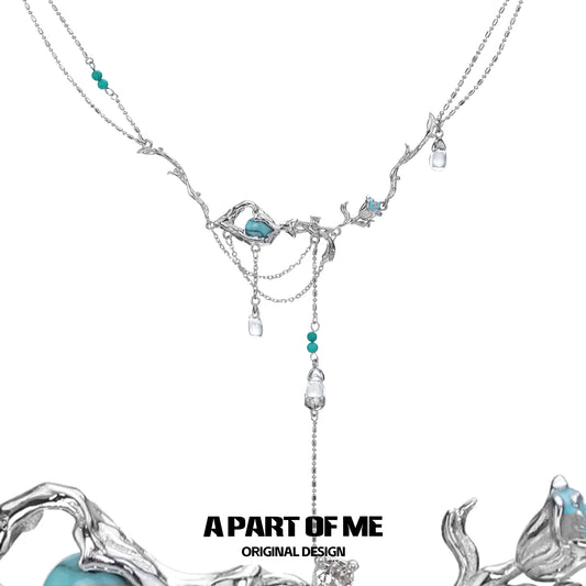 Turquoise Vase Tassel Necklace