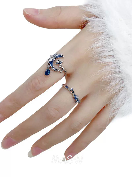 Starry Sky Blue Moon Ring