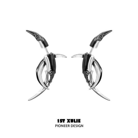 Y2K Mystic Waning Moon Earrings