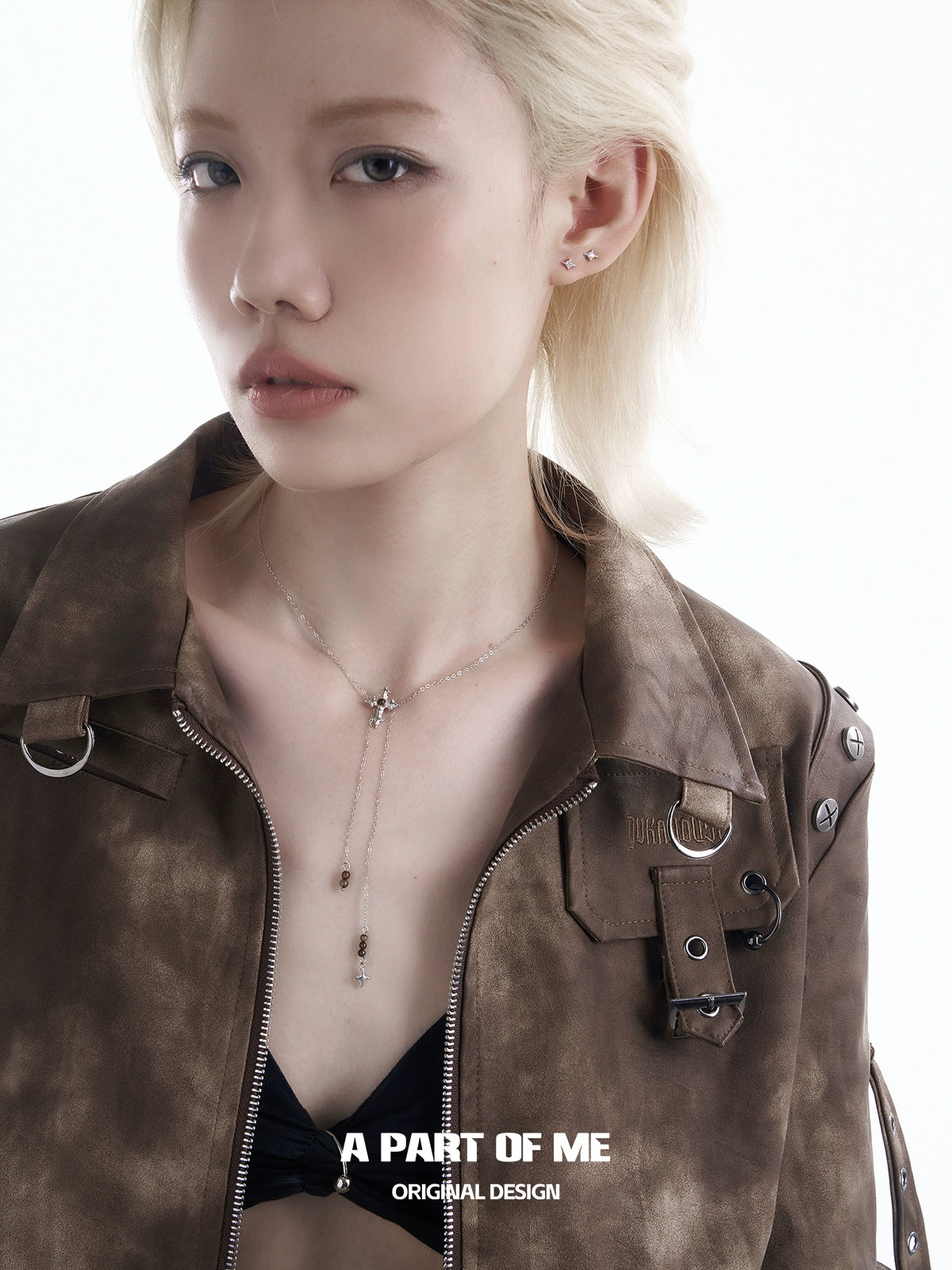 Maillard Textured Cross Necklace