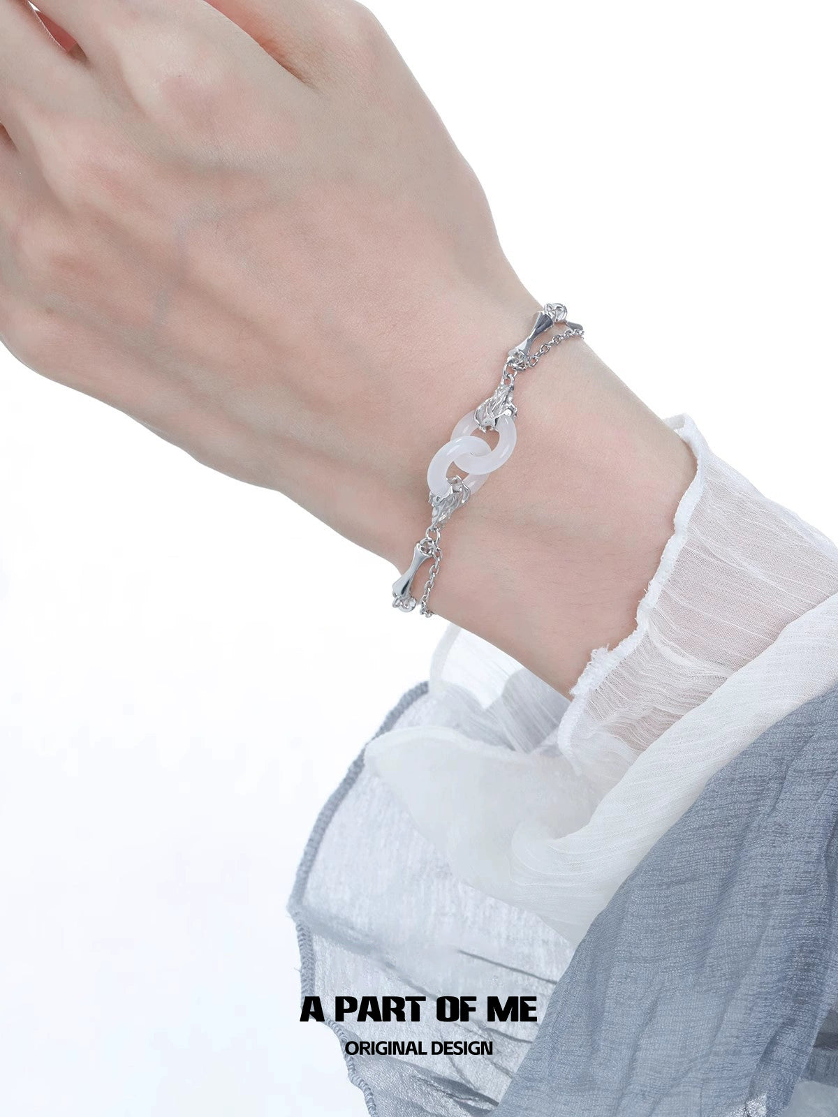 Minimal Peace Jade Bracelet