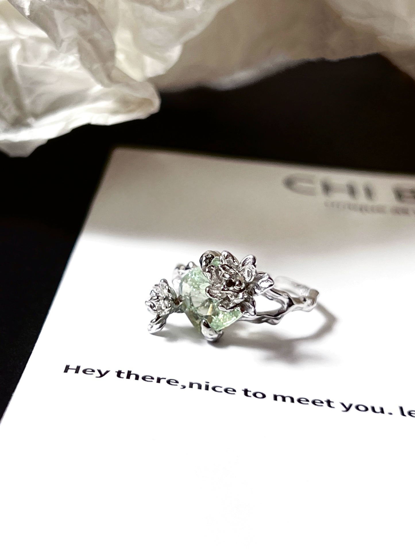 "Rain Jasmine" Wrap Ring