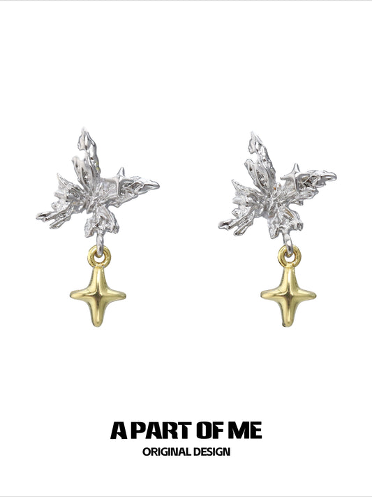Dainty Butterfly Star Earrings