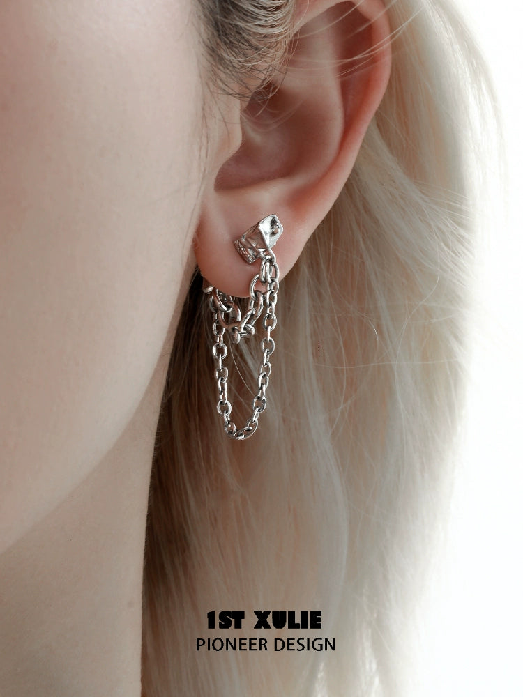 Y2K Sci-Fi Chain Stacking Earrings