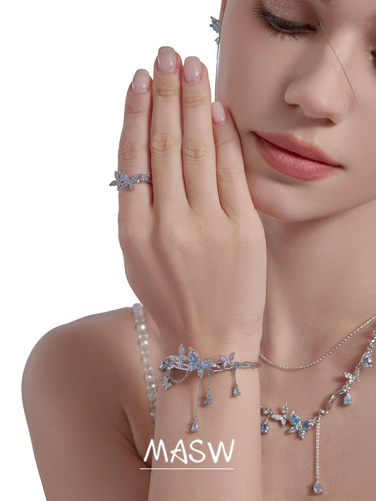 Enchanted Blue Butterfly Ring