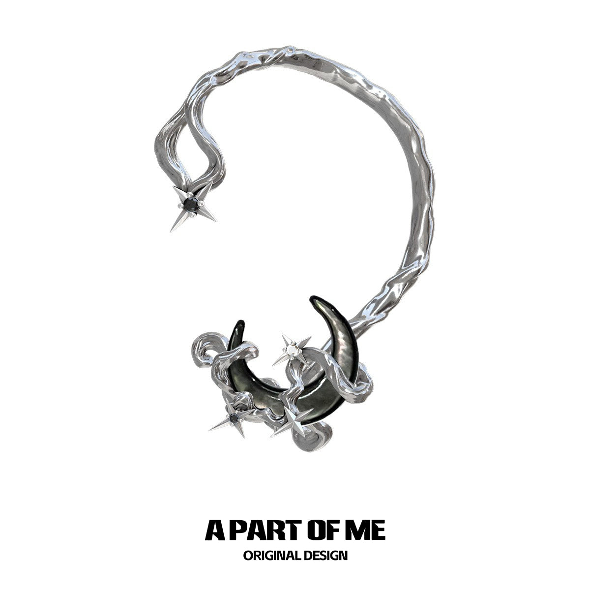 Moon Dream Silver Ear Clip