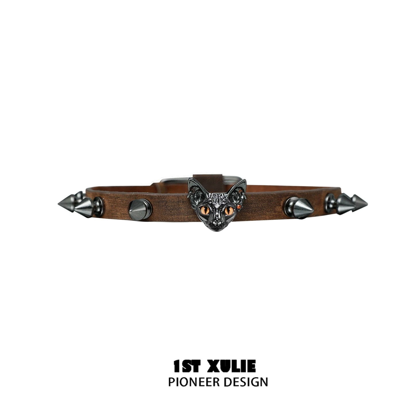 Sharp Punk Cat Studded Choker