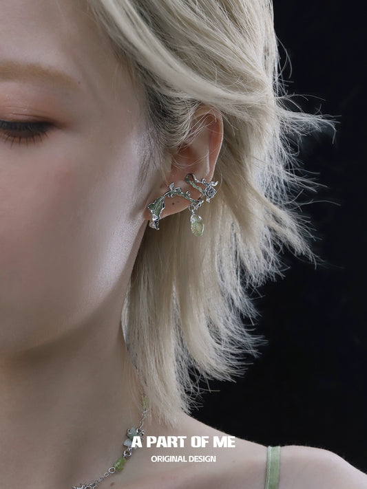 Botanical Flower Leaf Studs