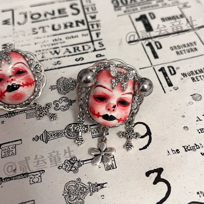 Rings-Ersan Tongsheng Original Niche Design Advanced Sense Dark Sweet Cool Opening Couple Ring Ghost Horse Funny Baby Ring