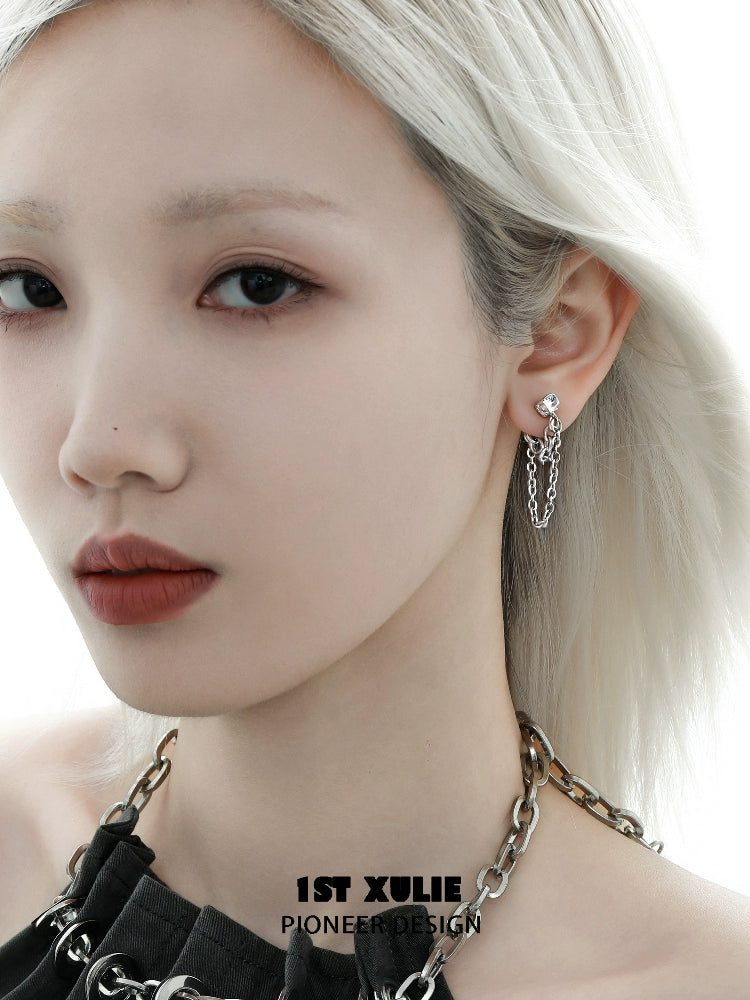 Y2K Sci-Fi Chain Stacking Earrings