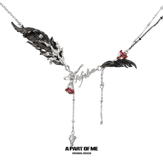 Dark Feather Rose Ring