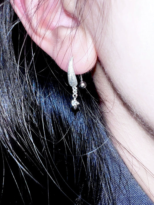 "Snowy Night Starry Sky" Earrings