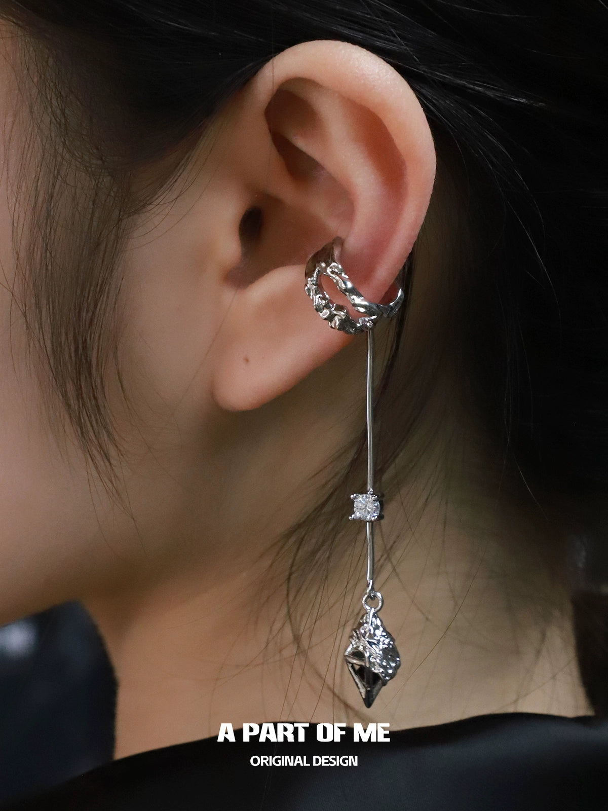 Divine Arrow Drop Ear Cuffs