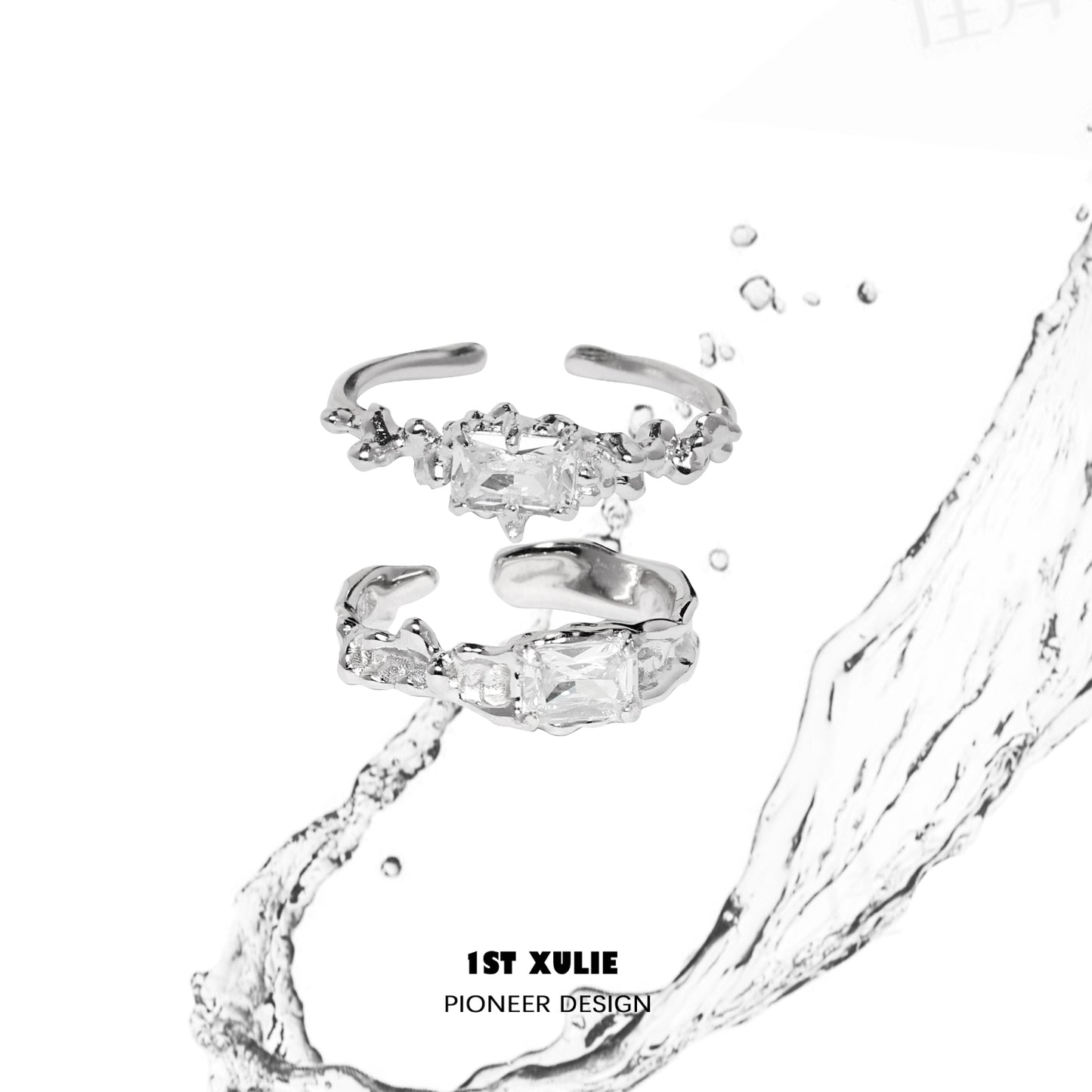 Rebel Crown Silver Couple Ring