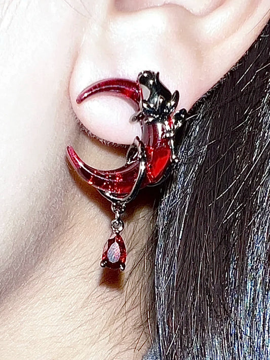 "Rose Blood Vine" Vintage Earrings