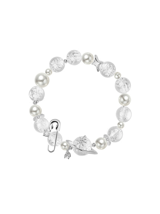 Crystal Beaded Pin Bracelet