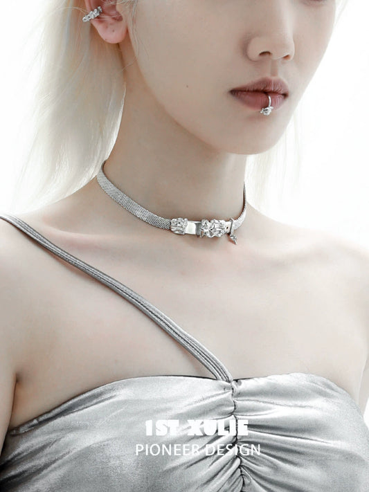 Y2K Belt Buckle Luxe Choker