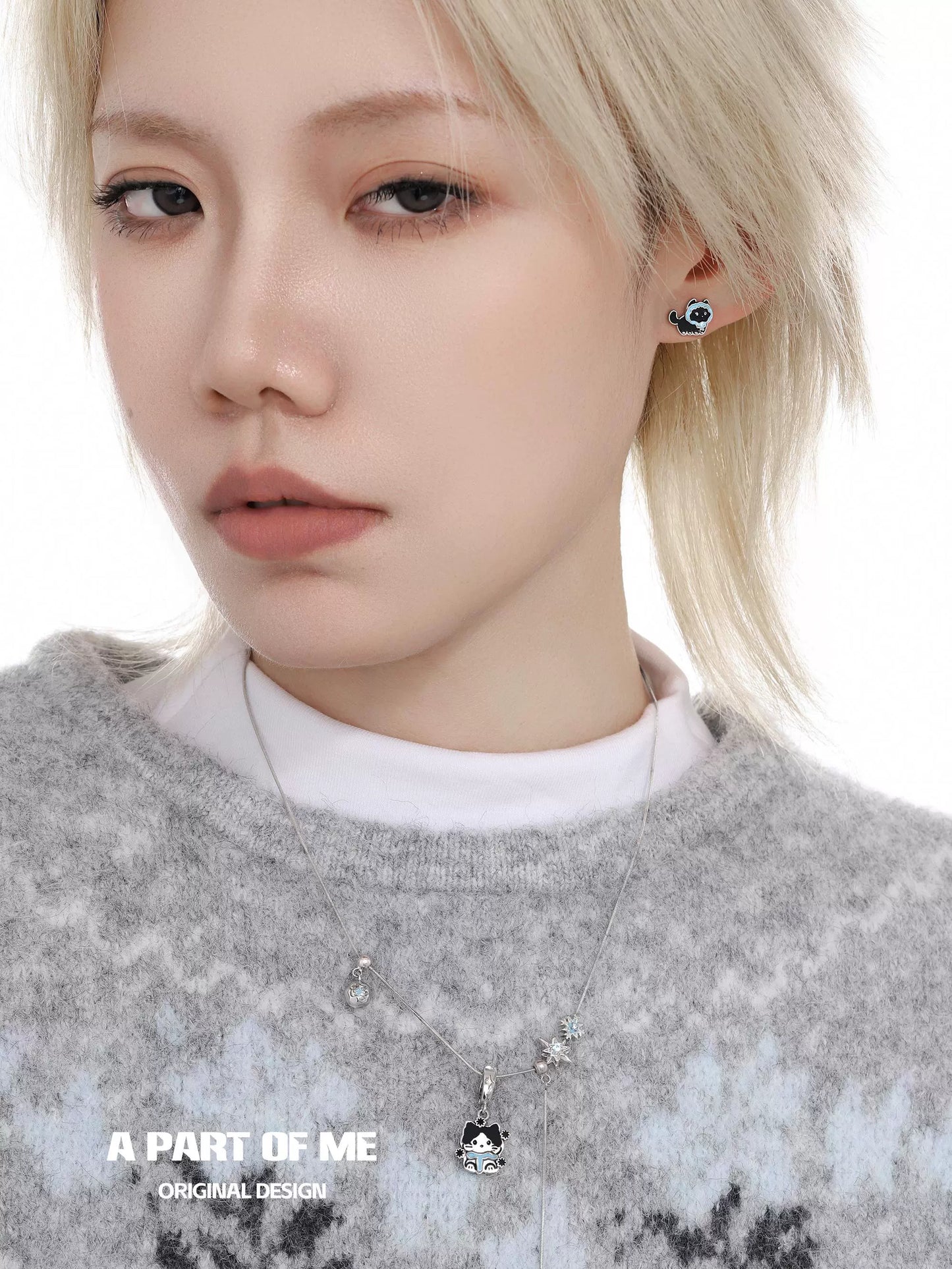 Y2K Soft Cat Stud Earrings