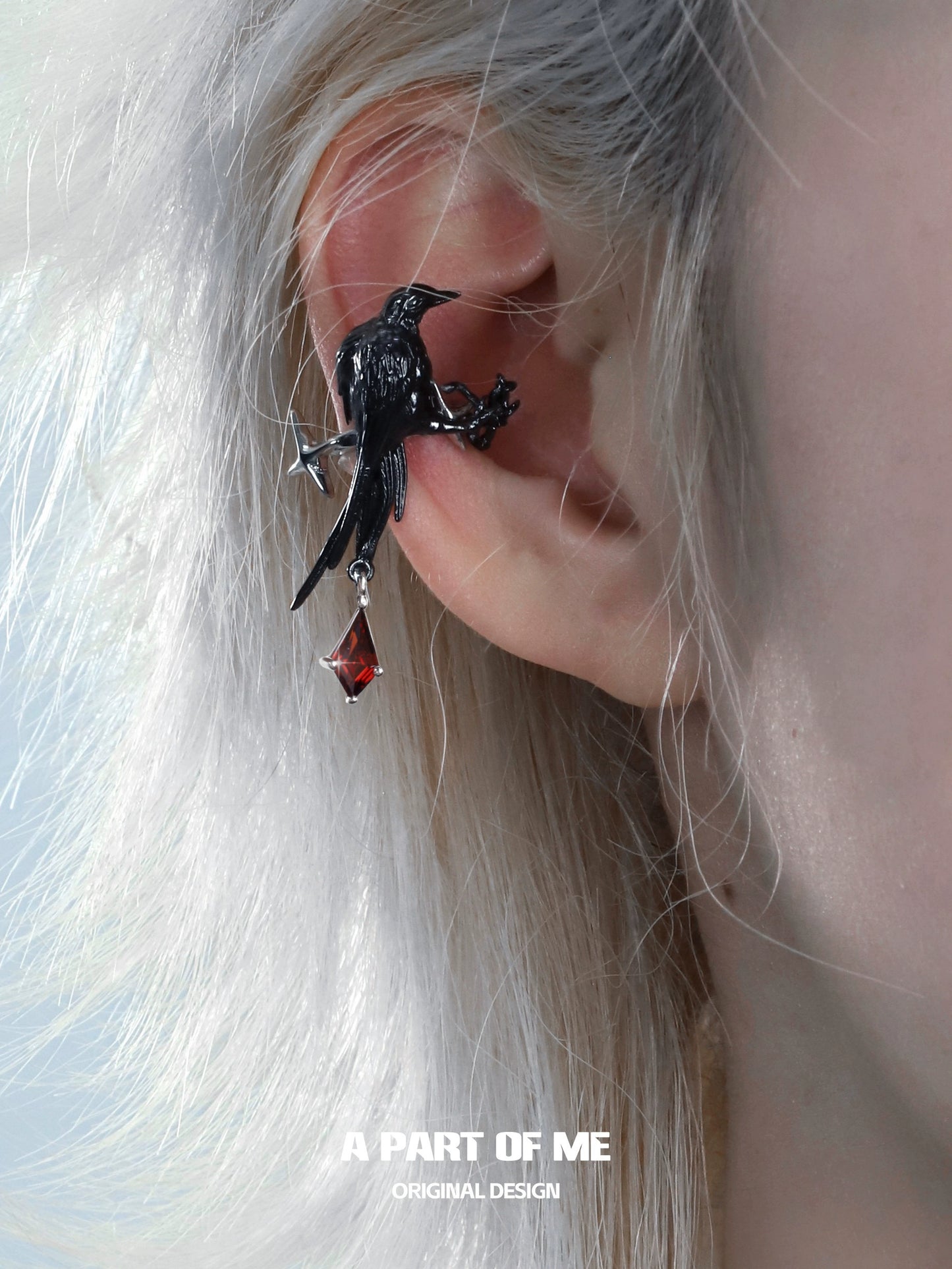 Raven Witch Gothic Ear Cuffs