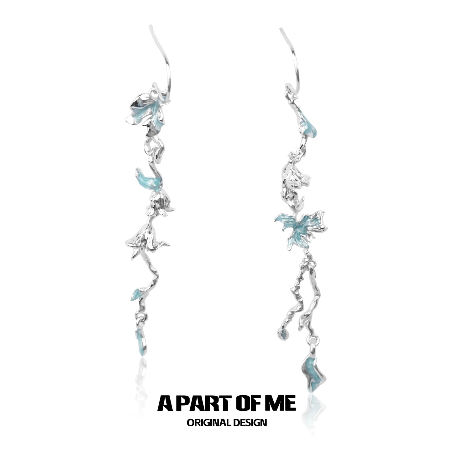 Summer Blue Flower Earrings