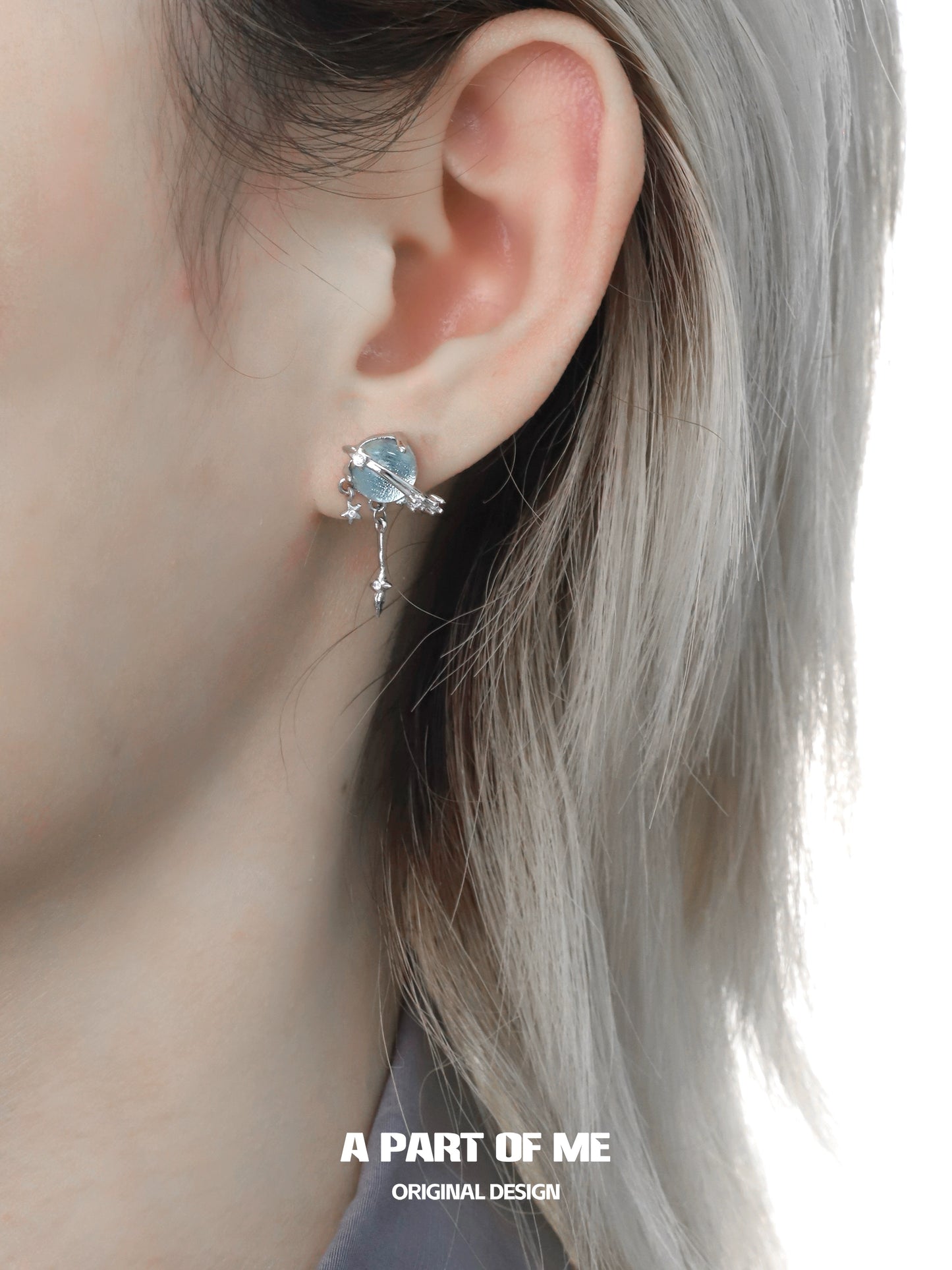 Wisdom Blue Crystal Ear Cuffs