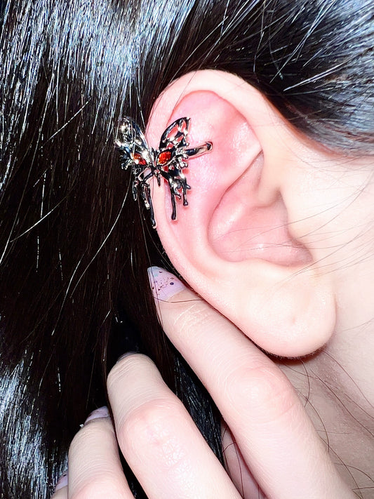 "Liquid Butterfly" Hollow Ear Cuffs