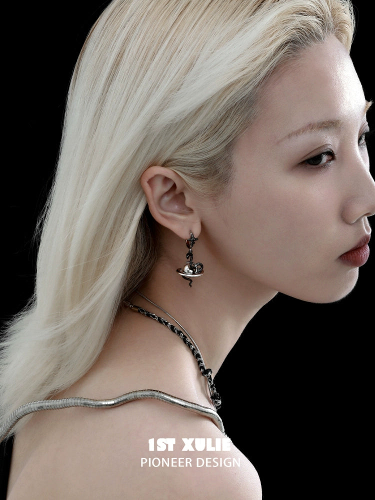 Y2K Dark Rebel Snake Earrings