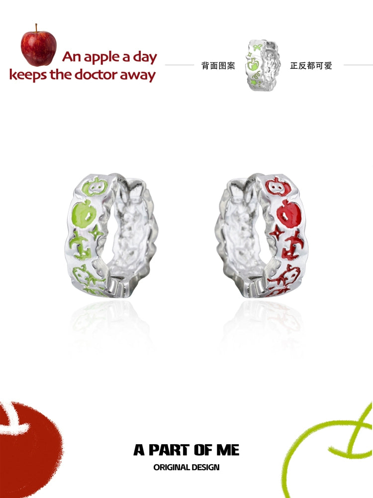 Fresh Apple Graffiti Earrings