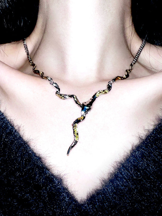 "Golden Snake" Gothic Necklace