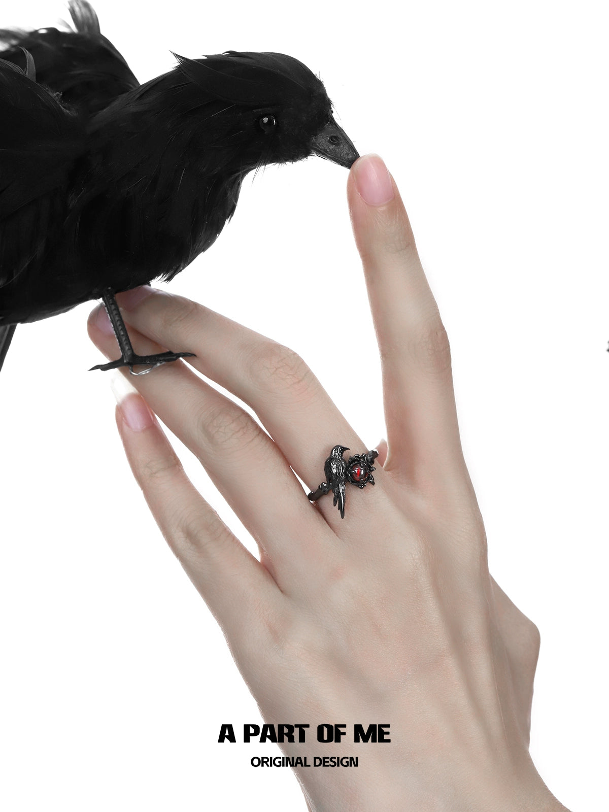 Raven Heart Dark Ring