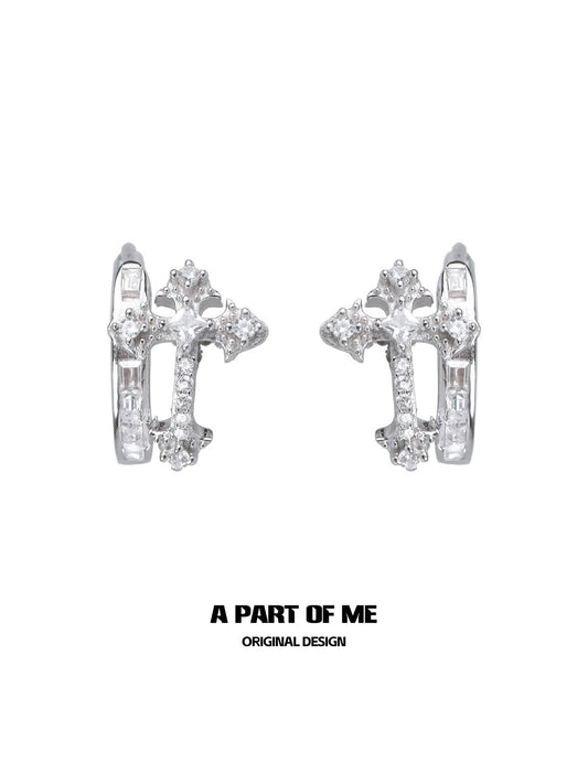 Cross Zircon Ear Buckle
