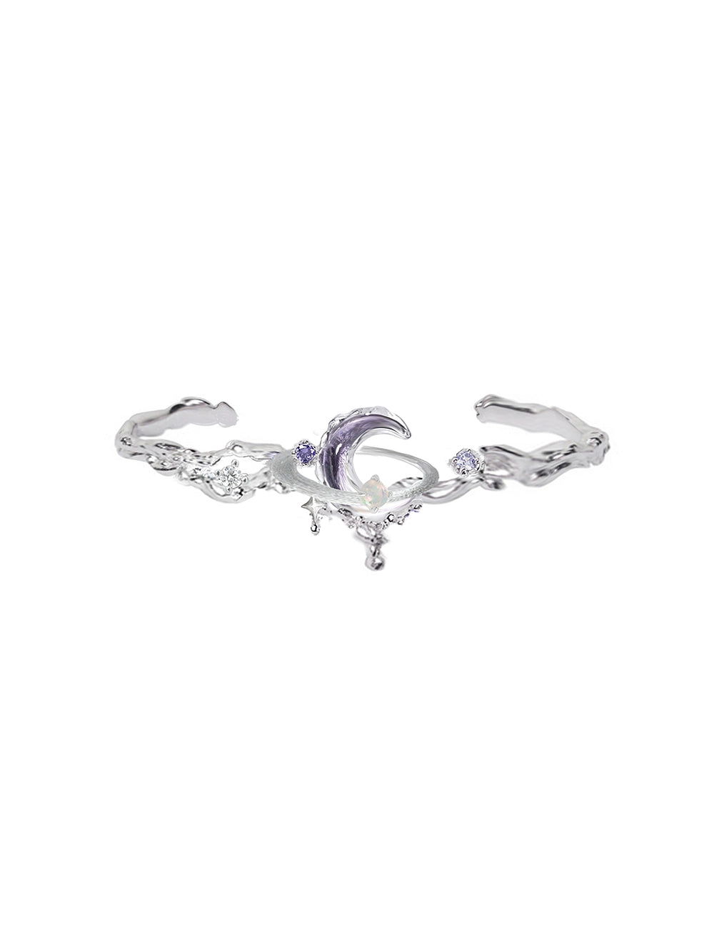 Purple Planet Moon Bracelet