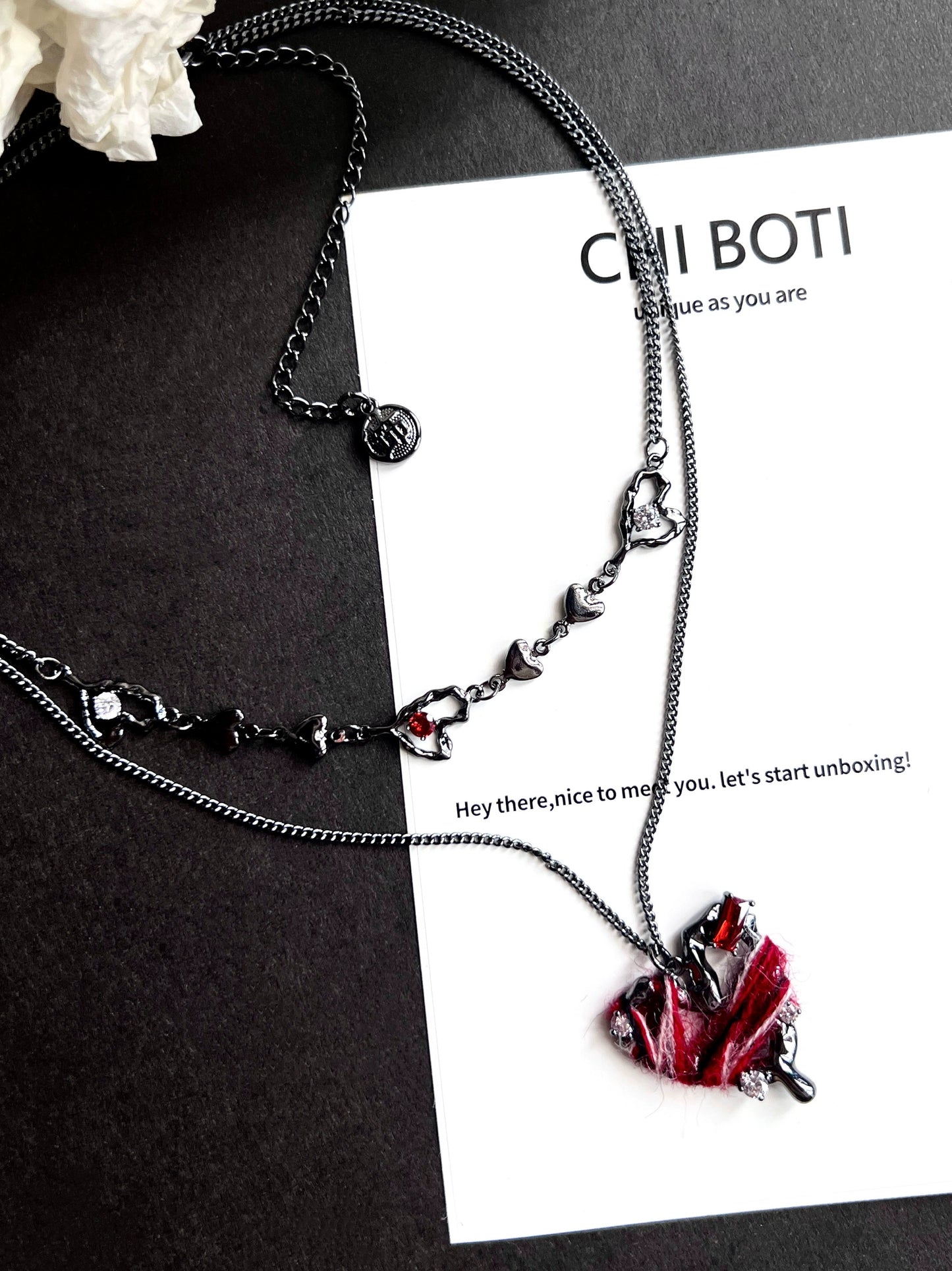 "Imprisoned Heart" Double-layer Necklace