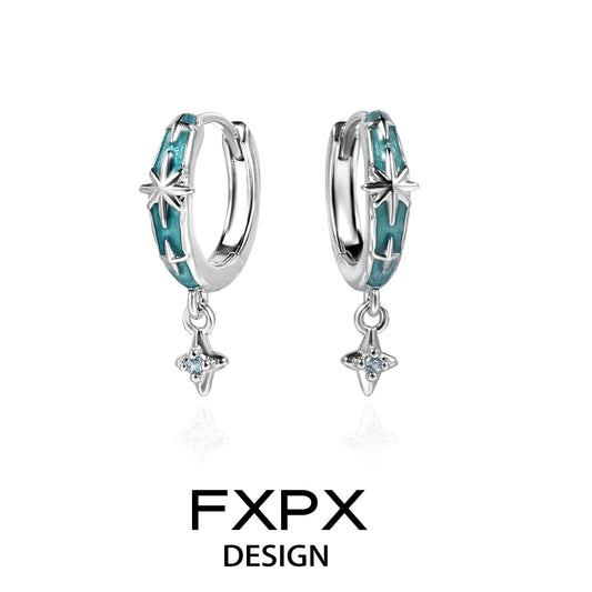 Mint Aurora Starburst Stud Earrings