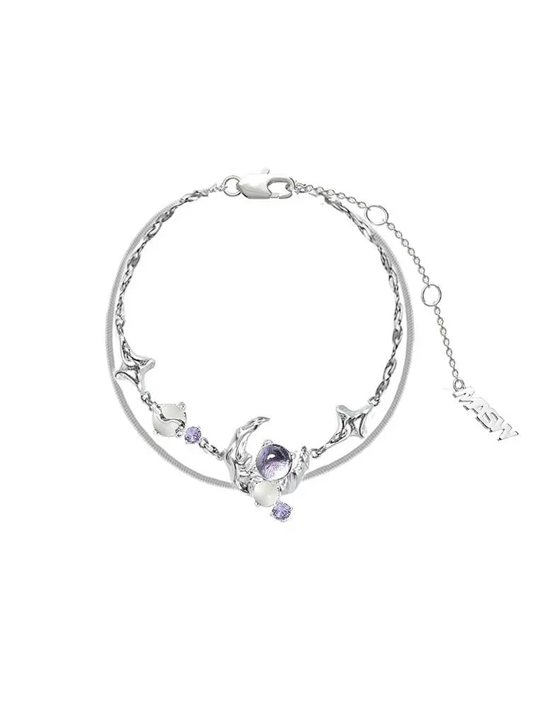 Starry Sky Purple Moon Bracelet